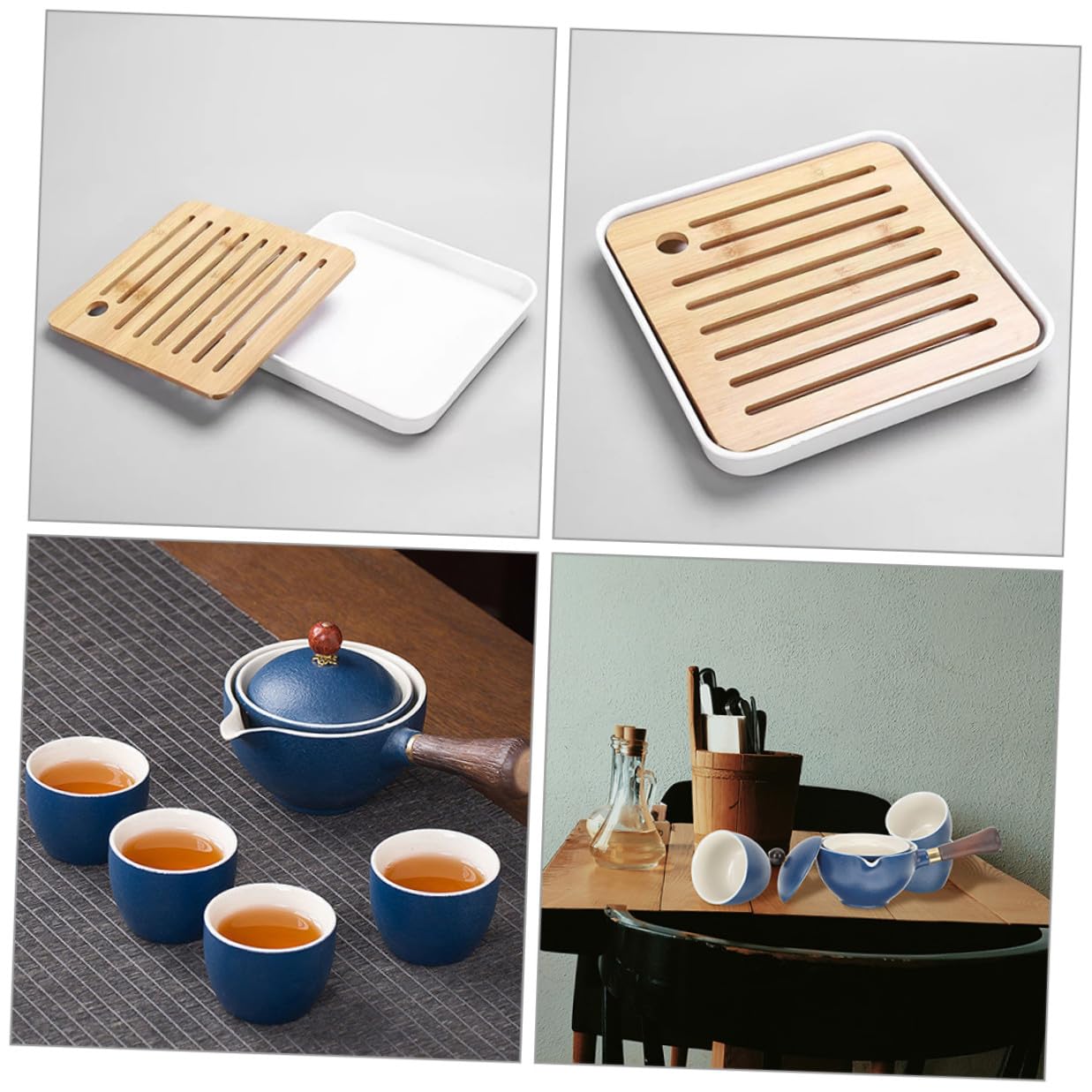 Keramik Teekanne mit Seitengriff 160ml Blau, Chinesisch