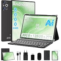 10 Pollici Tablet Android 15, [30GB RAM+128GB ROM] 2TB Espandibile