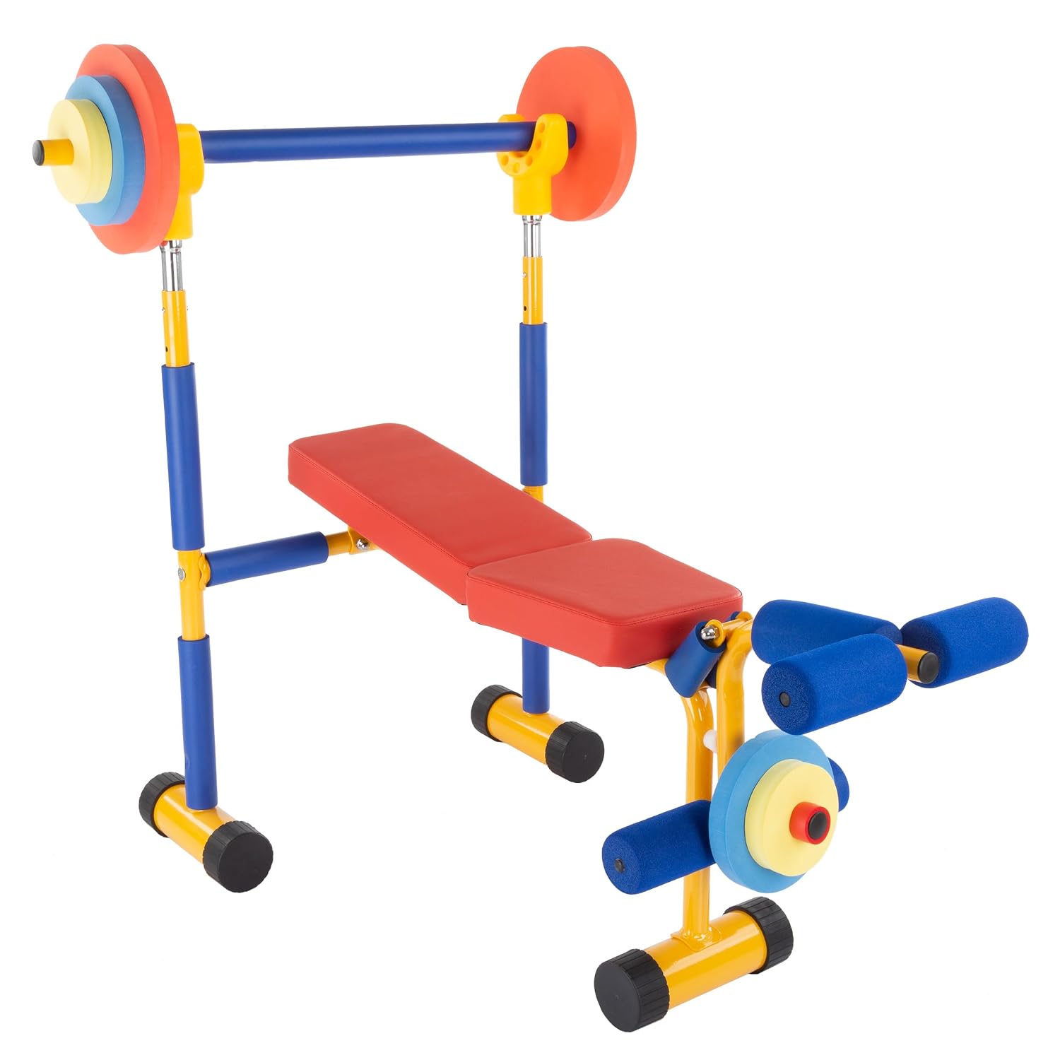 Hey! Play! Kids Weight Bench Set - Toddler Gym for Beginner Exercises and Weightlifting with Leg Press and Barbell - Toys ... - Review, Price and Buying Guide