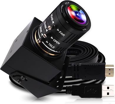 ELP 4K USB HDMI Camera Manual Zoom Webcam Variable Focus PC Camera Mini Close-up Camera for Computer H.264 Telescope USB Security Camera 8mp IMX415 Industrial CCTV Camera 3.6-10mm 3X Zoom Lens