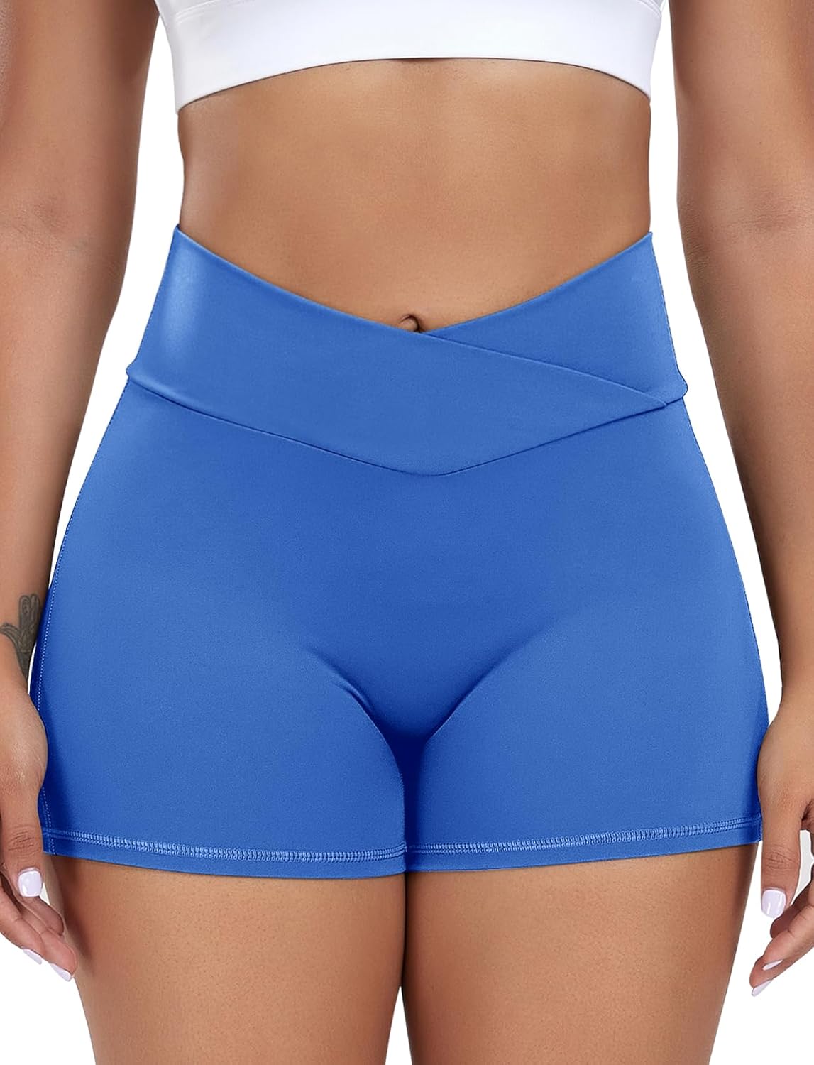 SEASUM Women Pocket Shorts 3"/4.5" Scrunch Butt Workout Cargo Shorts V Waist Yoga Booty Lifting Gym Bottom - Image 5