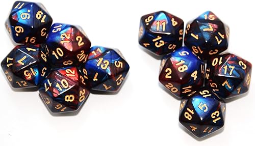 Vista 70 de SmartDealsPro Paquete de 10 dados poliédricos D20 de 20 caras para juego de mesa DND RPG MTG (mezcla de colores)