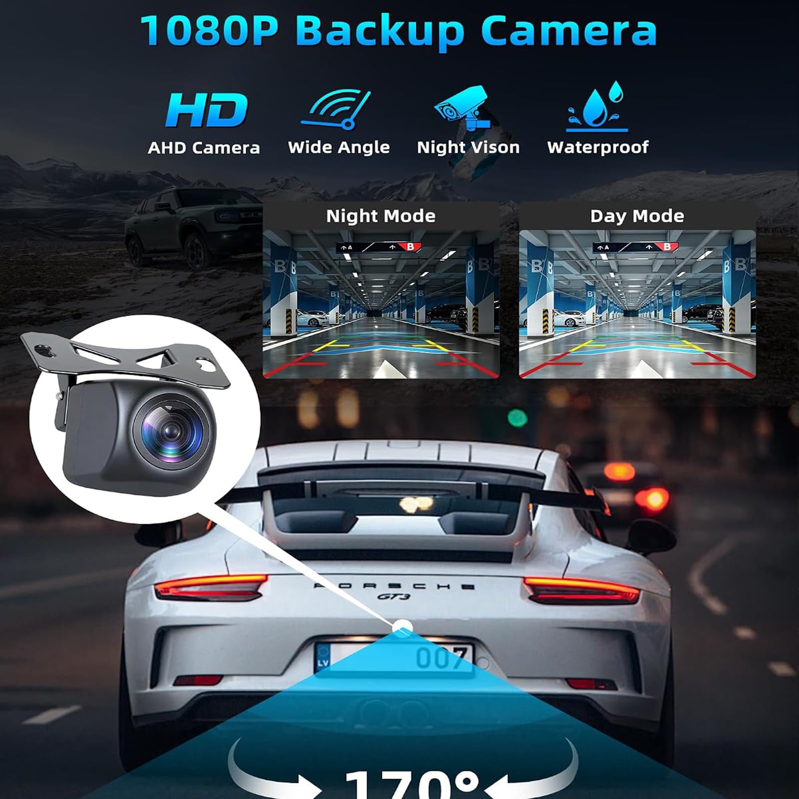 Radio Samochodowe Do Ford F150/F250/F350 2004-2014 Podwójny DIN CarPlay 7-calowy Ekran Dotykowy IPS Bezprzewodowy CarPlay Android Auto Obsługa Bluetooth/GPS/WiFi/kamery Cofania(Color:M400)