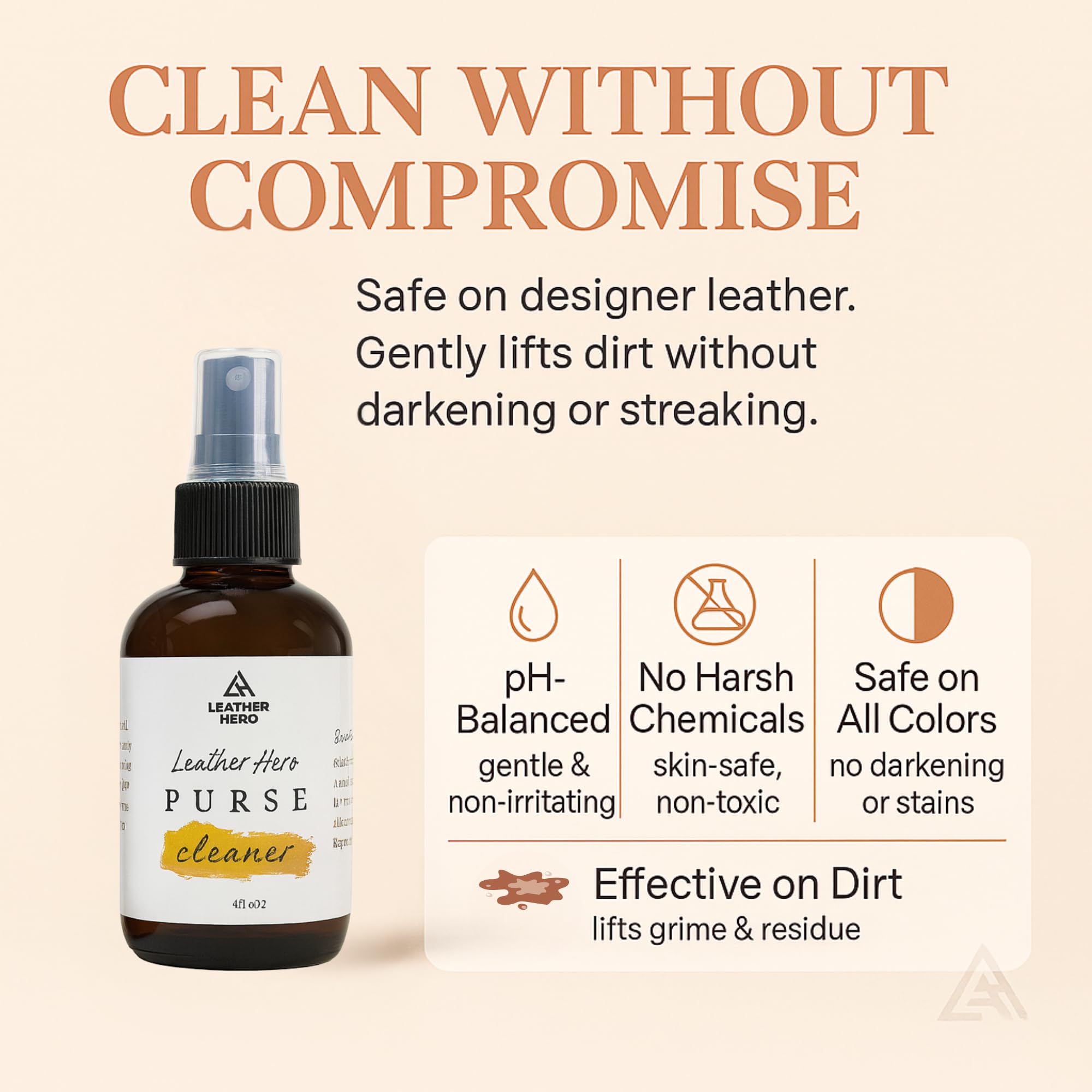 Leather Hero Kit de acondicionador limpiador de monedero, Claro, 120mL