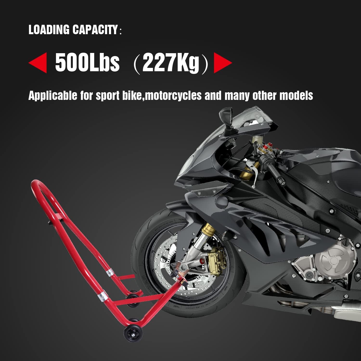 Jack Boss Motorcycle Stand Front and Rear Combo Wheel Lift Stands,500Lbs Capacity,Swingarm Spool Paddock Stands for Sport Bike,Fit for Yamaha Honda Kawasaki : Automotive
