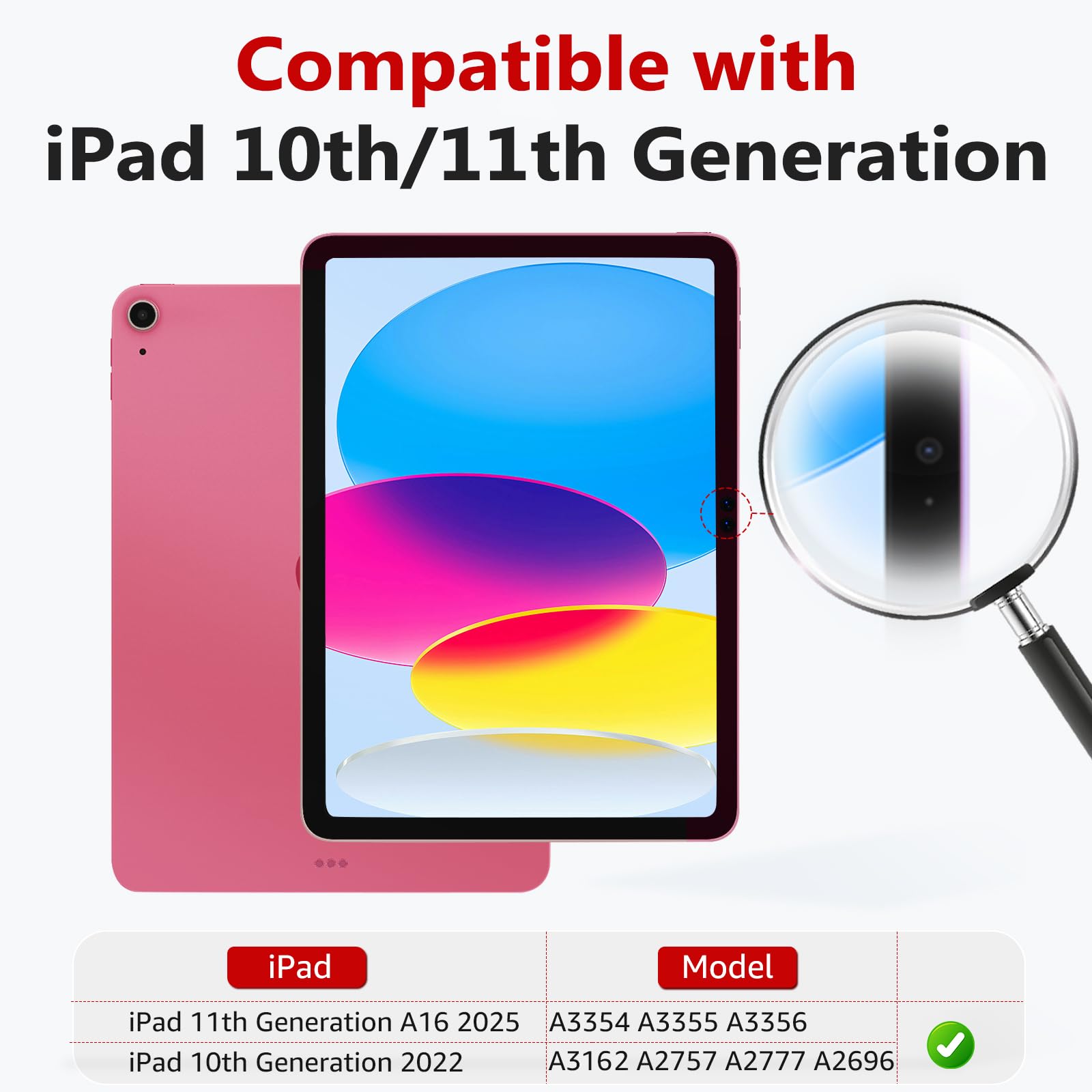 BERSEM Schutzfolie für iPad 10./11. Generation A16 (10,9/11 Inch, 2022/2025), 9H Gehärtete Glas Folie, HD-Klarheit, Kratzfest, Fallfreundlich, mit Einfacher Anbringungsschale, 1 Stück