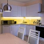 Kintion LED Under Cabinet Lighting, Flexible Under Counter LED Lights for Kitchen, Shelf, Counter, Showcase, Cupboard, 6.6FT Under Cabinet Light, Warm White Strip Lights, with Power Adpter