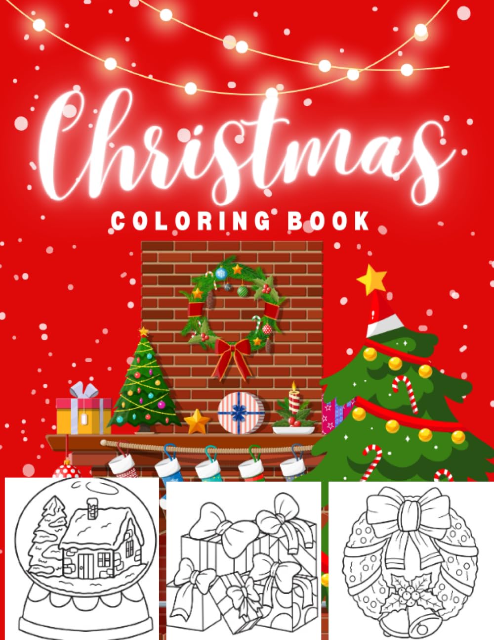 Christmas Adult Coloring Book: Large Print Relaxing Adult Coloring Book; Single Pages For No Bleed Through
