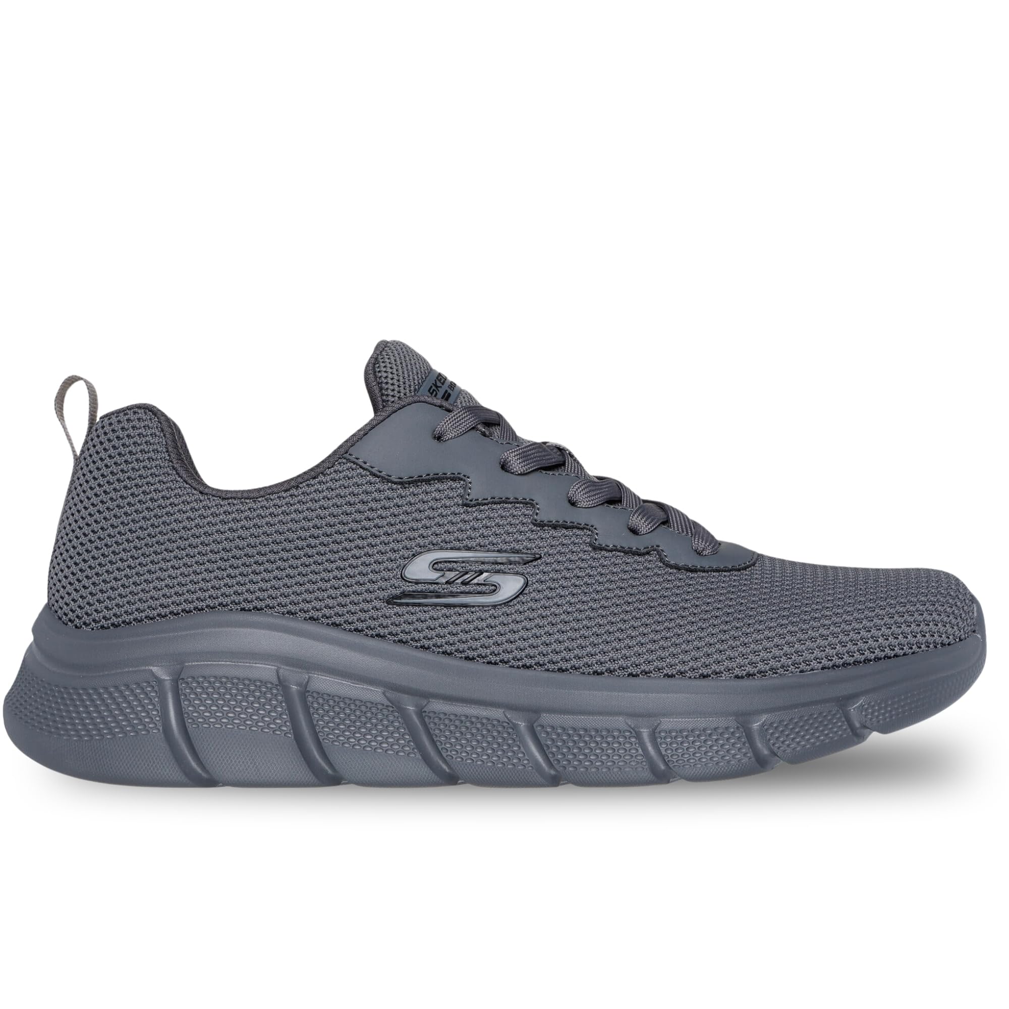 Skechers Men's Bobs B Flex Chill Edge Sneaker, Dark Gray Knit, 7.5 UK