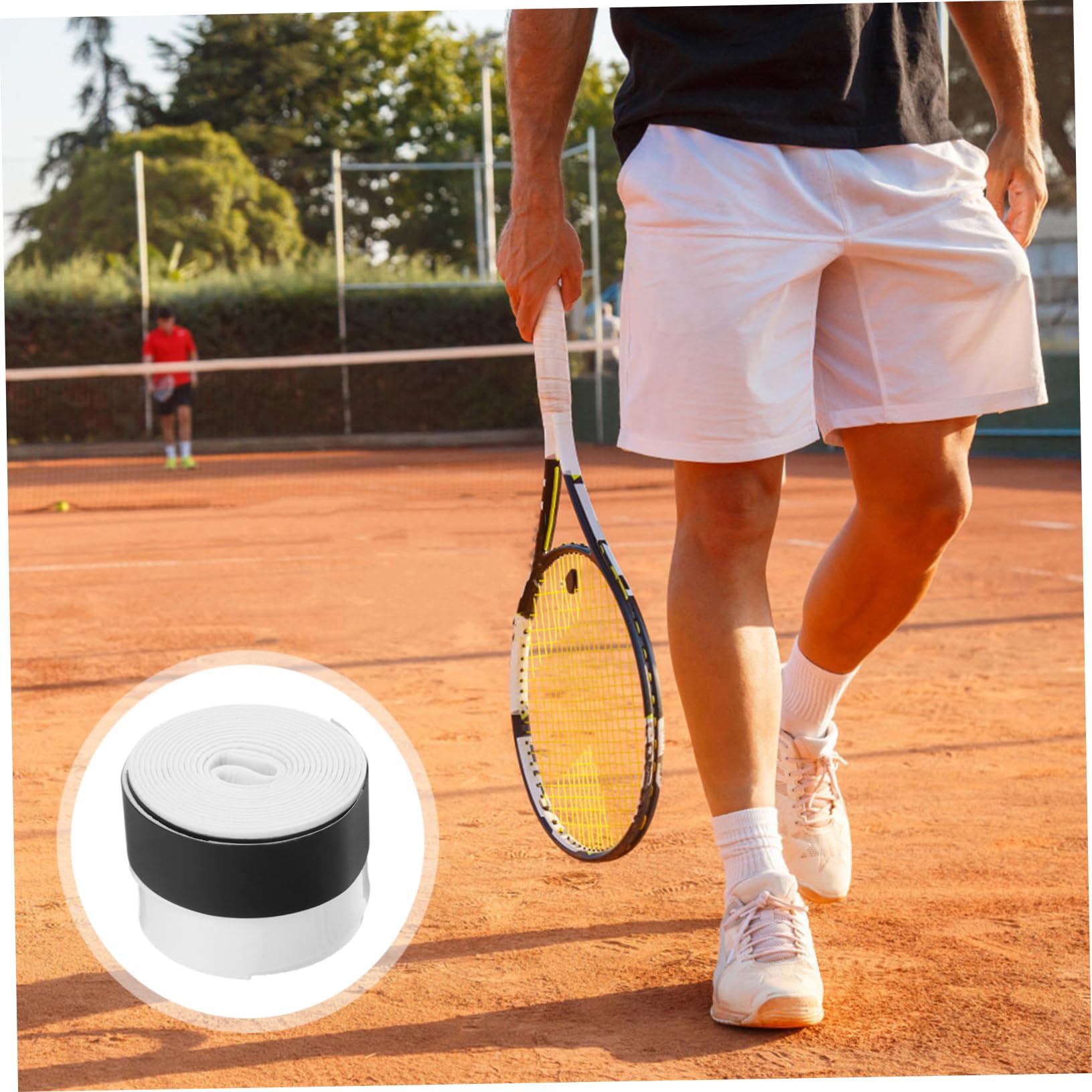 HANABASS 40pezzi Overgrip Bianco per Racchetta Assorbente e Antiscivolo per Tennis Badminton e Squash Fasce per Racchette Comfort e Controllo Ogni Condizione