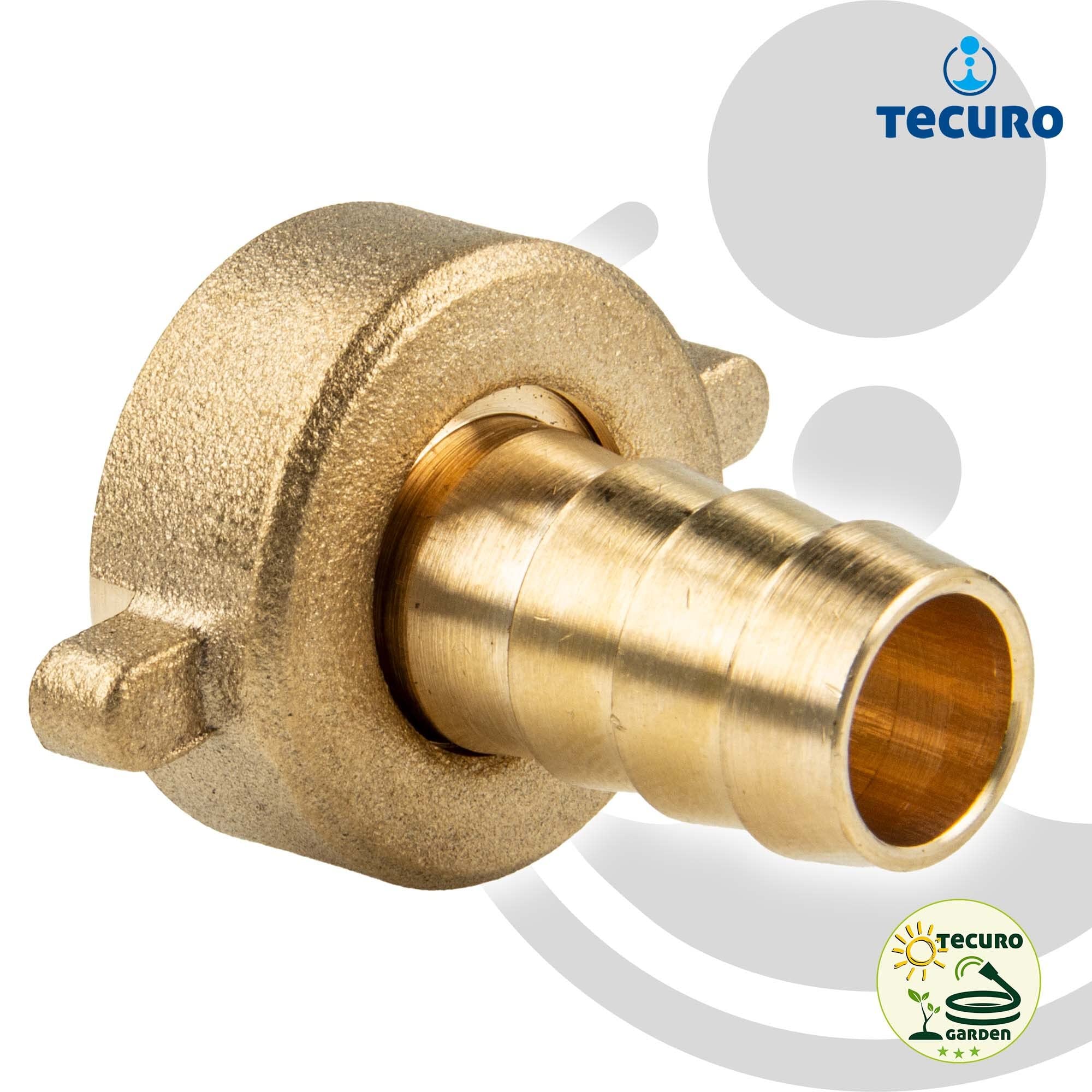 tecuro Schlauchverschraubung mit 1 1/2 Zoll ÜWM x Tülle Ø 32 mm 