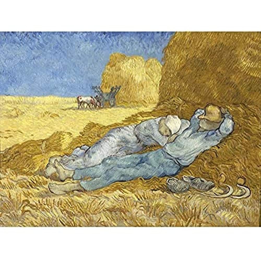 Vincent Van Gogh The Siesta After Millet Art Print Canvas Premium Wall Decor Poster Mural