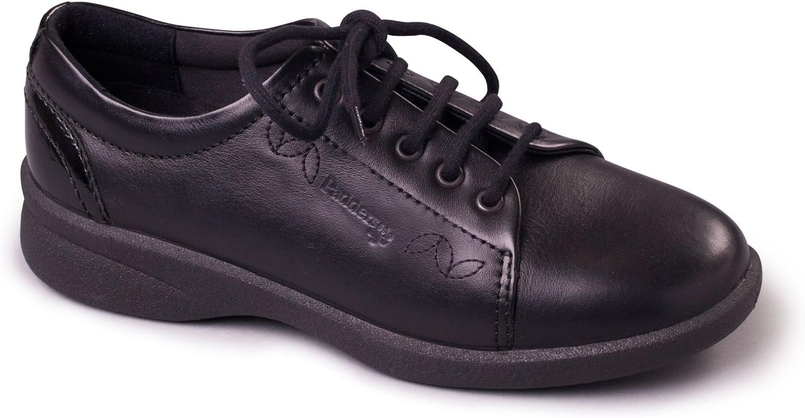Padders Womens Shoes - Refresh 2 - Lace Up Fastening Leather Upper - Extra Wide EEE/EEEE Dual Width Fit with 2 Removable Insoles - Black - Size 6
