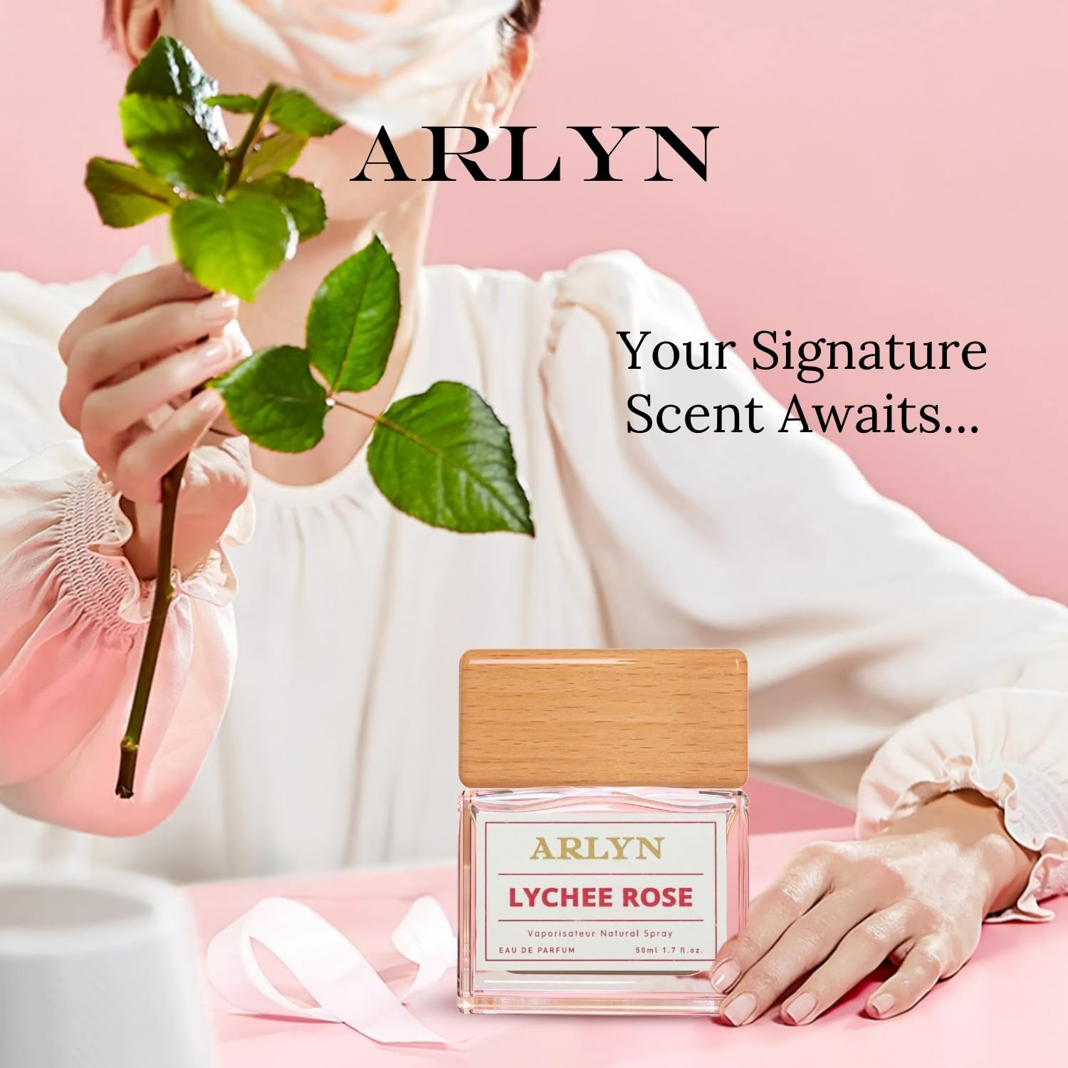 ARLYN Lychee Rose Eau De Parfum Inspired by Mar.Ly De.L.ina, Long-Lasting Perfume for Women, Vegan & Eco-Conscious with Clean Ingredients, Lychee, Peony, Rose and Vanilla - 50ml / 1.7 oz - Image 6