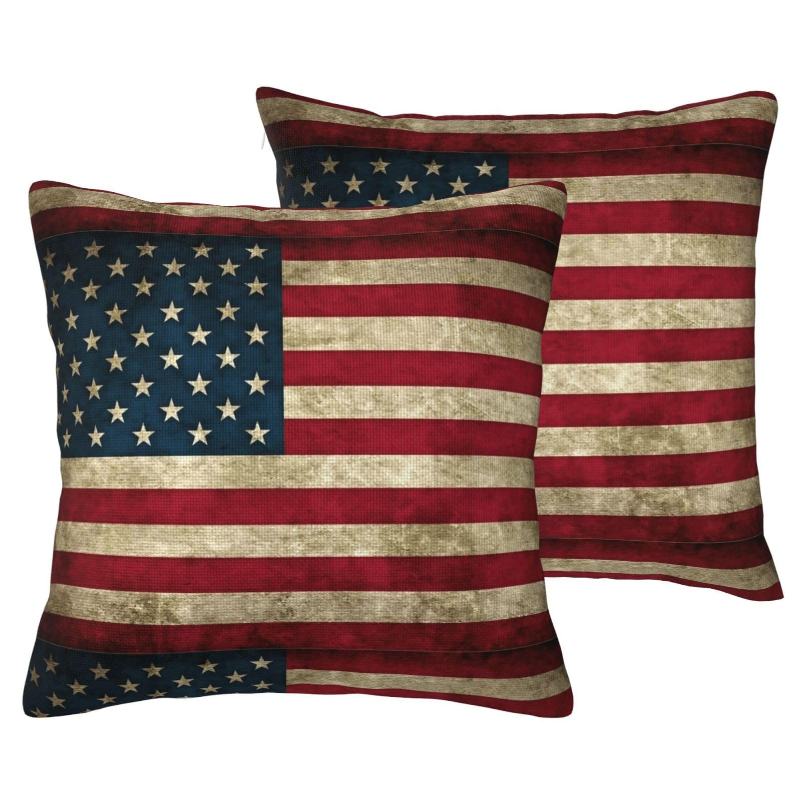 Housse de coussin lin drapeau américain pour rénover facilement votre vieux canapé