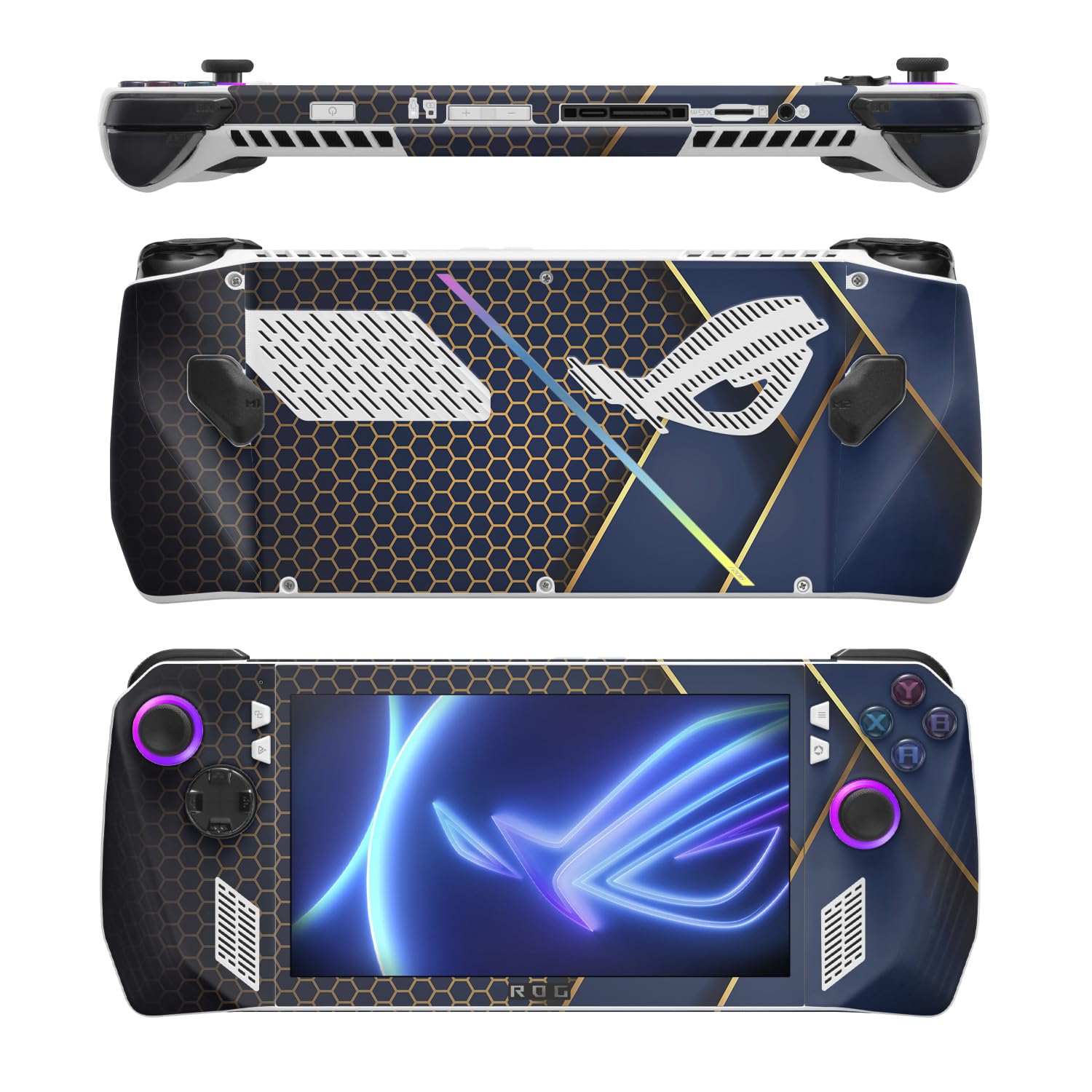 MightySkins Skin Compatible with Asus ROG Ally - Modern Hex | Protective, Durable, and Unique Vinyl Decal wrap Cover | Easy to Apply, Remove, and Change Styles