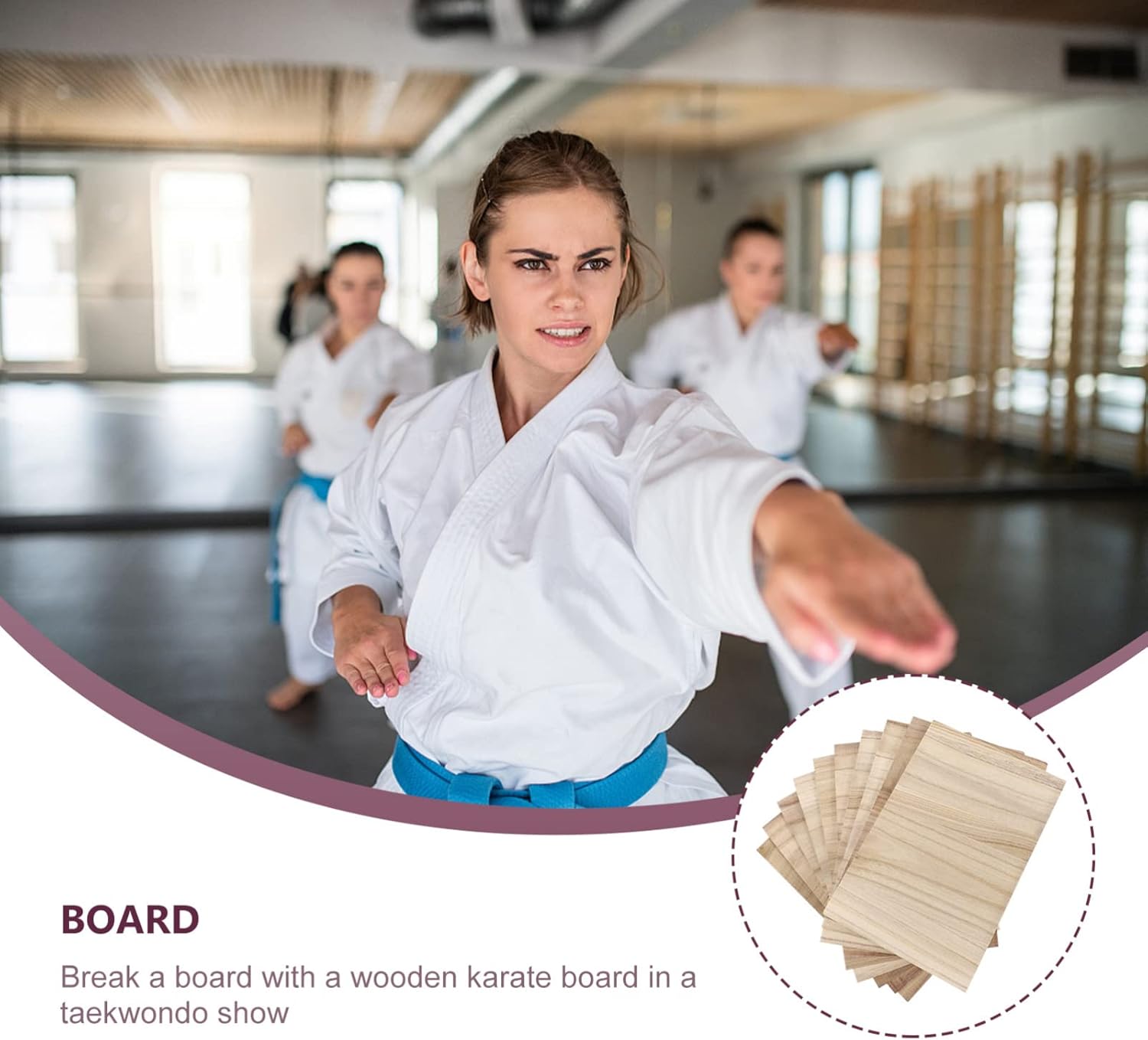 Homoyoyo 10Pcs Taekwondo Breaking Board Rebreakable Boards Wood Breaking Boards Balsa Wood Sheets Taekwondo Training Accessory for Martial Arts Karate Practice Performing