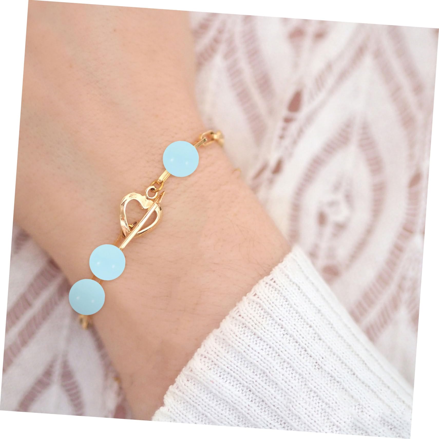 900 Piezas Cuentas Redondas Azules con Orificio Grande para Joyería Kit de Abalorios de Vidrio para Pulseras y Collares DIY Accesorios Artesanales Azul