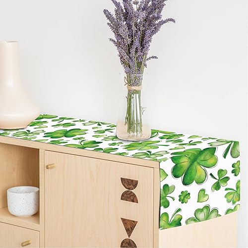 Miniatura 6 de Nialnant Camino de mesa de Navidad de 13 x 72 pulgadas, camino de mesa de lino con gnomos Yeti y Navidad, para fiestas de cumpleaños, cocina,