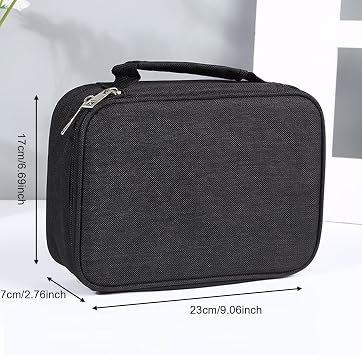 Large Capacity Pencil Case Pencil Case 72 Slots Pencil Bag 23x17x7 Cm, Multi-Layer Detachable Pen Bag, Book Pencil Organiser Case for School Office Art Craft (Black)