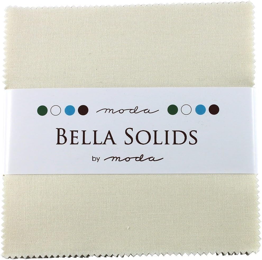 Fabrics Bella Solids Ivory Charm Pack 42-5" Quilt Squares