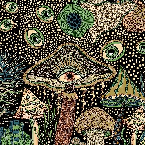WENMER 17.7in x 32.8ft Peel and Stick Wallpaper Floral Wallpaper Boho Mushroom Wall Paper Vinyl Mushroom Contact Paper for Bedroom Bathroom by WENMER - Used condition - US$28.96