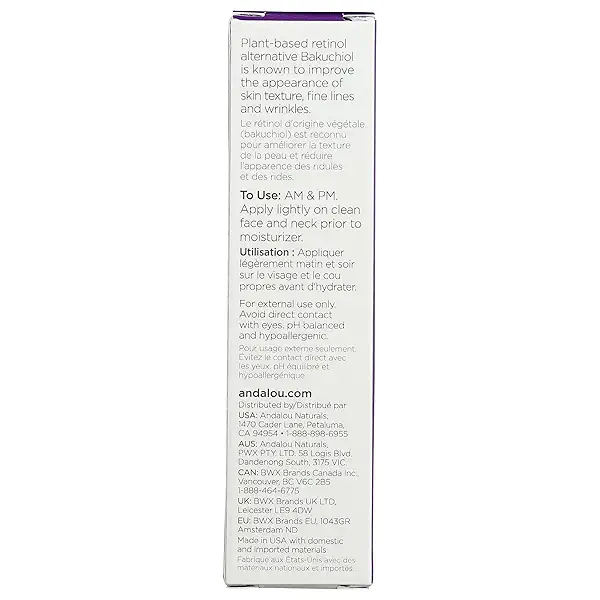 Andalou Naturals Rejuvenating Serum with Plant Based Retinol, 1 Oz 2
