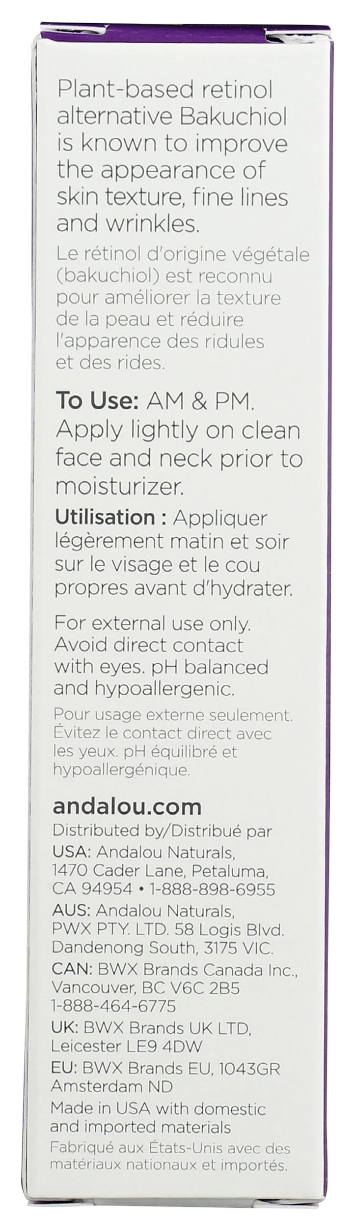ANDALOU NATURALS Age Defying Plant-Based Retinol Serum, 1 OZ