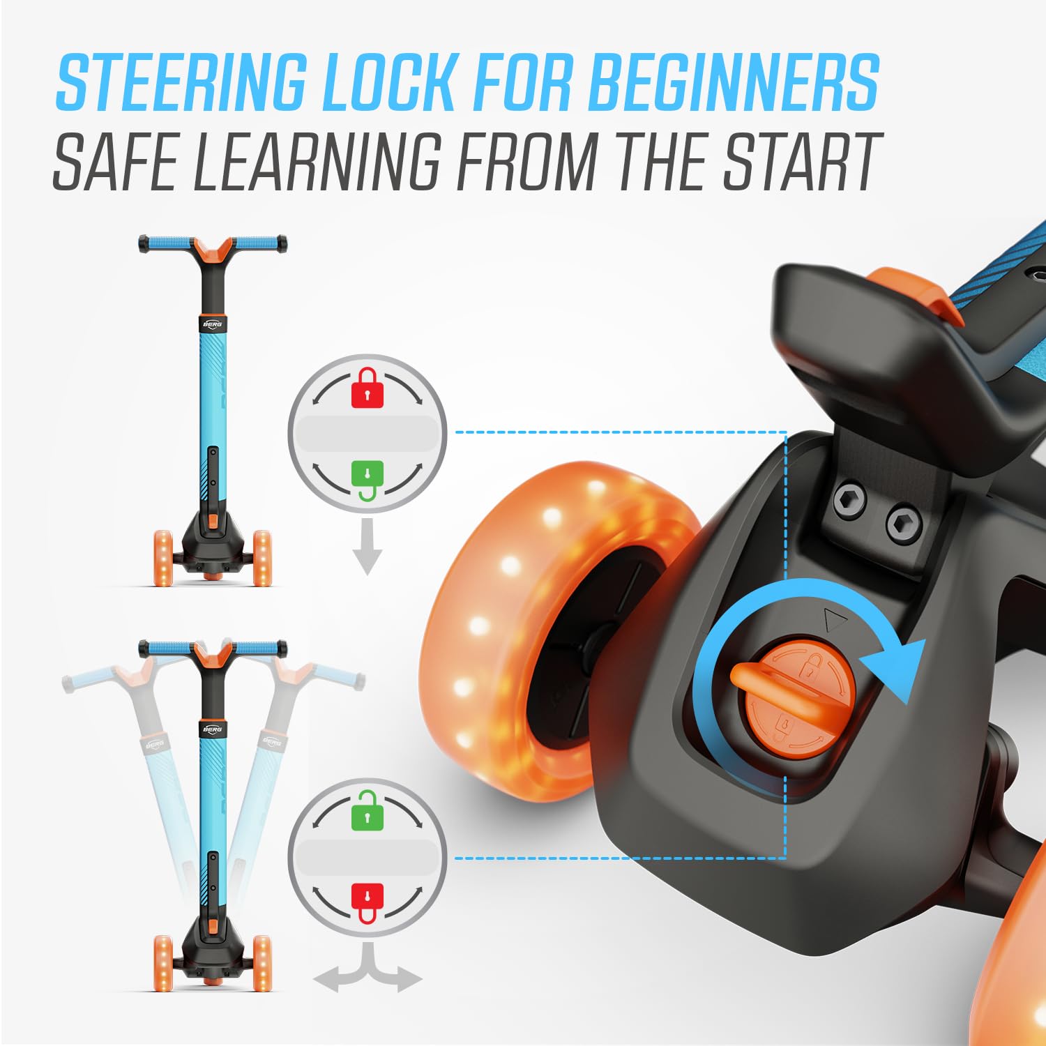BERG Nexo - Monopattino pieghevole per bambini