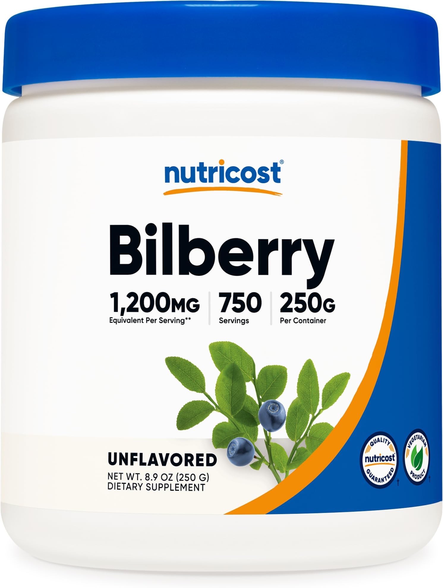 Nutricost Bilberry Powder 250 Grams - Gluten Free and Non-GMO