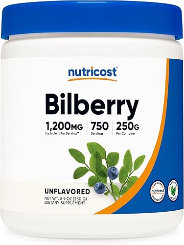 Nutricost Arándano en polvo 8.82 oz - Sin gluten y sin OMG