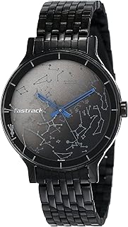 ساعة حريمي انالوج بعقارب ومينا سوداء وسلسلة سوداء NN6192NM01/NP6192NM01 من فاستراك سبيس, أسود