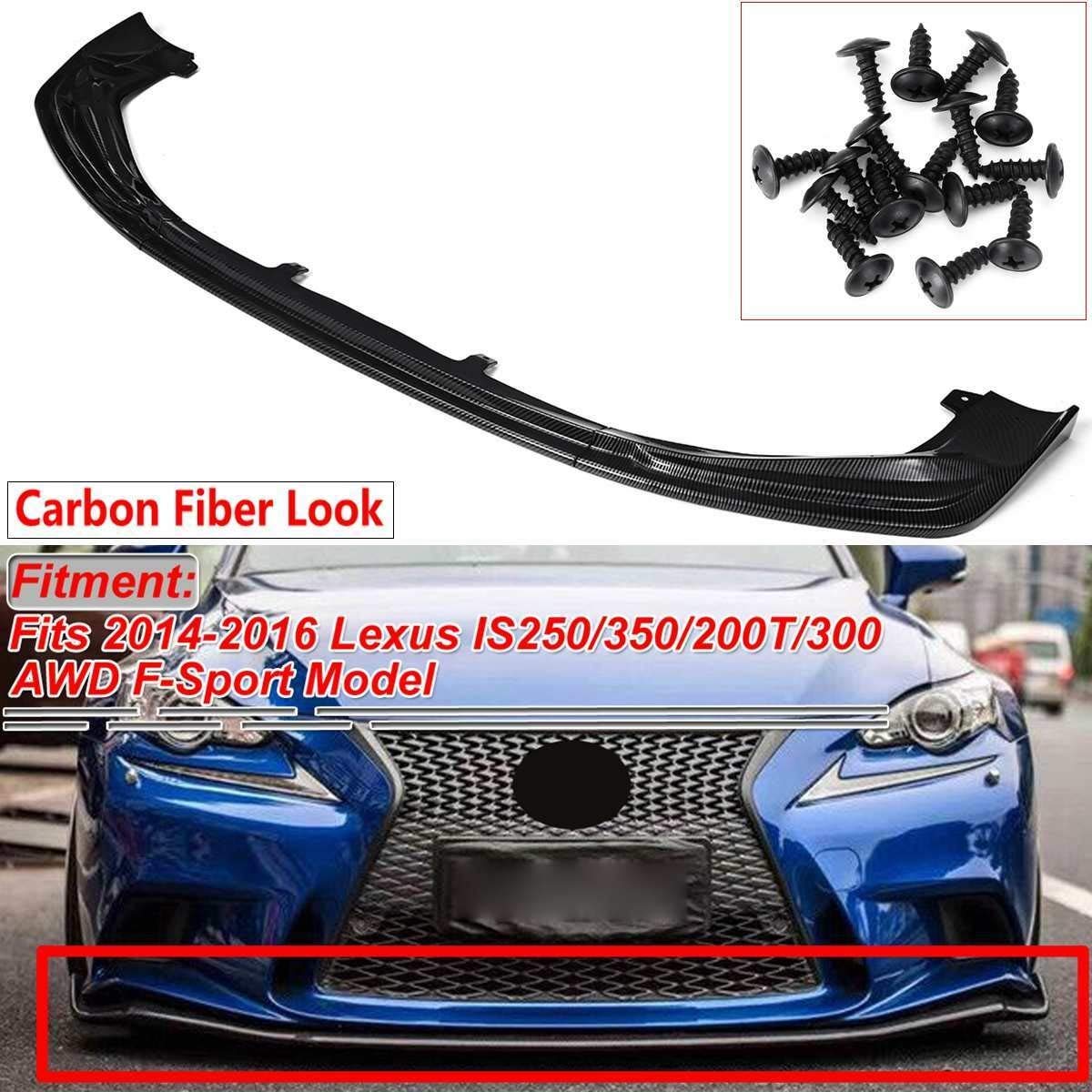Uniwersalny spoiler Do Lexus IS250 IS350 IS200T F-Sport | 2014-2016 Carbon Przedni Dokładka przedniego zderzaka
