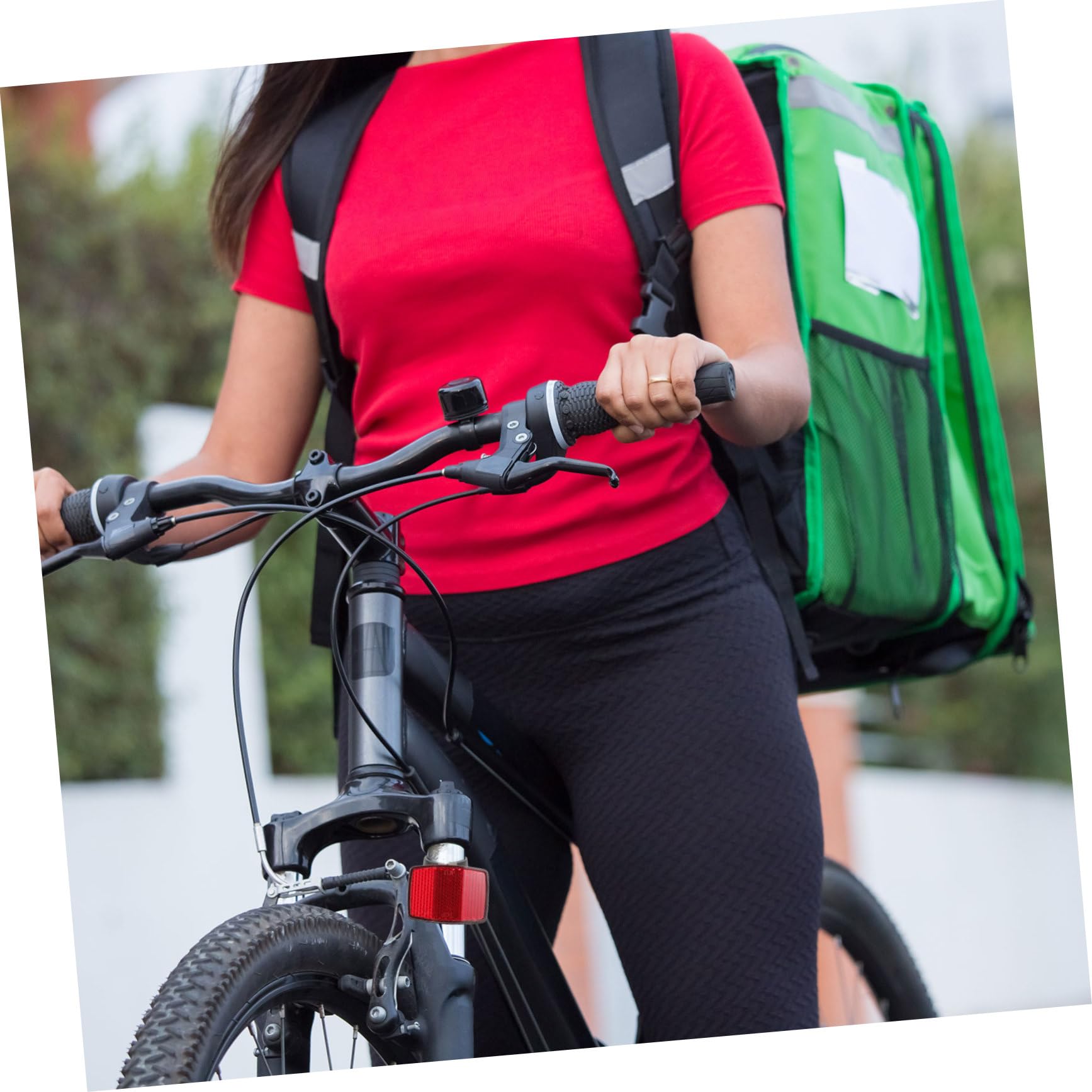 MUSISALY 1Set Bike Front and Rear Reflectors Kit Safety Warning Lens for Night Cycling Compatible with Road and Mountain Bikes Enhances Visibility for Safer Rides