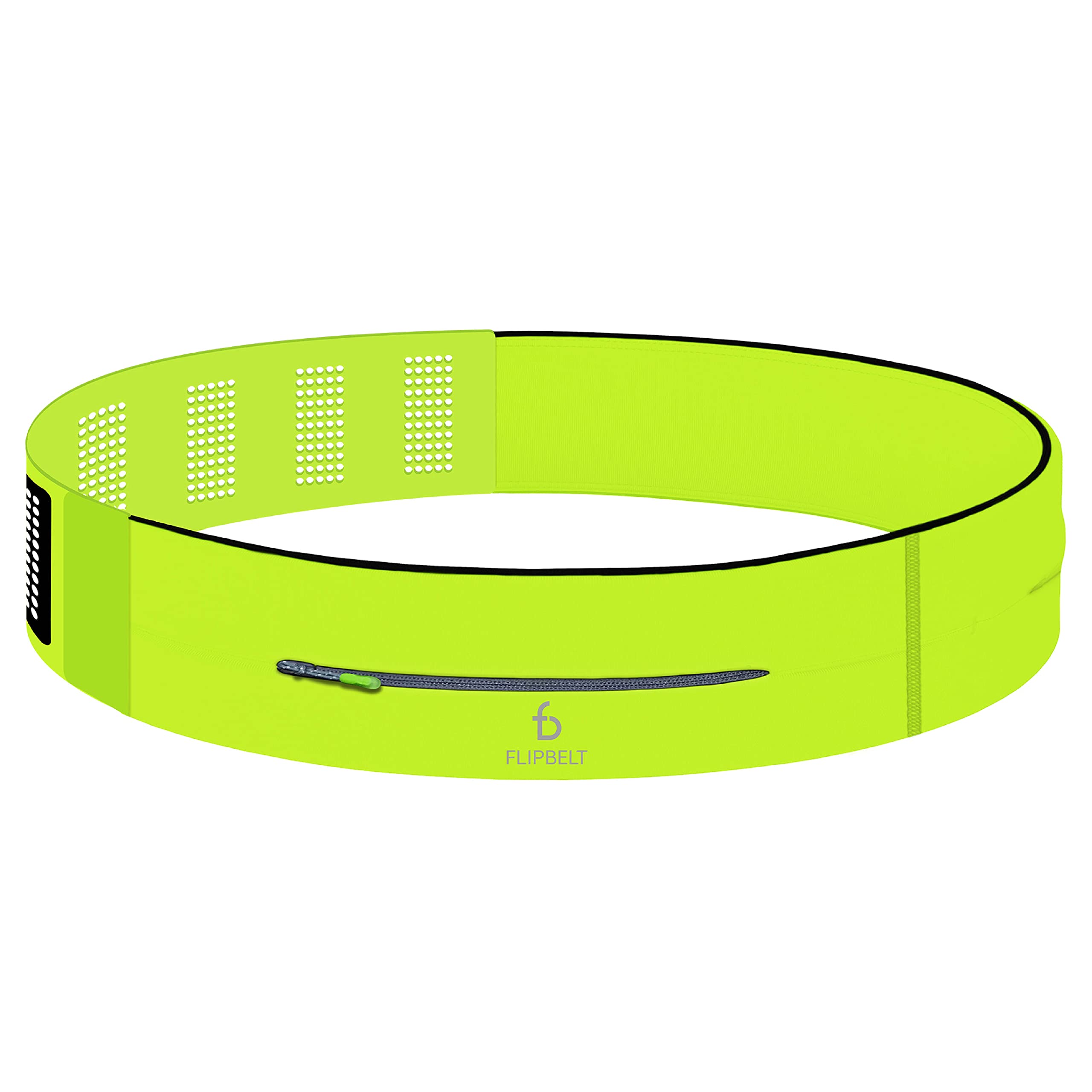 FlipBelt Adjustable Running Belt, Fitness and Running Fanny Pack for Women and Men, Non Chafing Waist Band Pack for Phone Keys Money, Moisture Wicking Storage Belt, USA Company