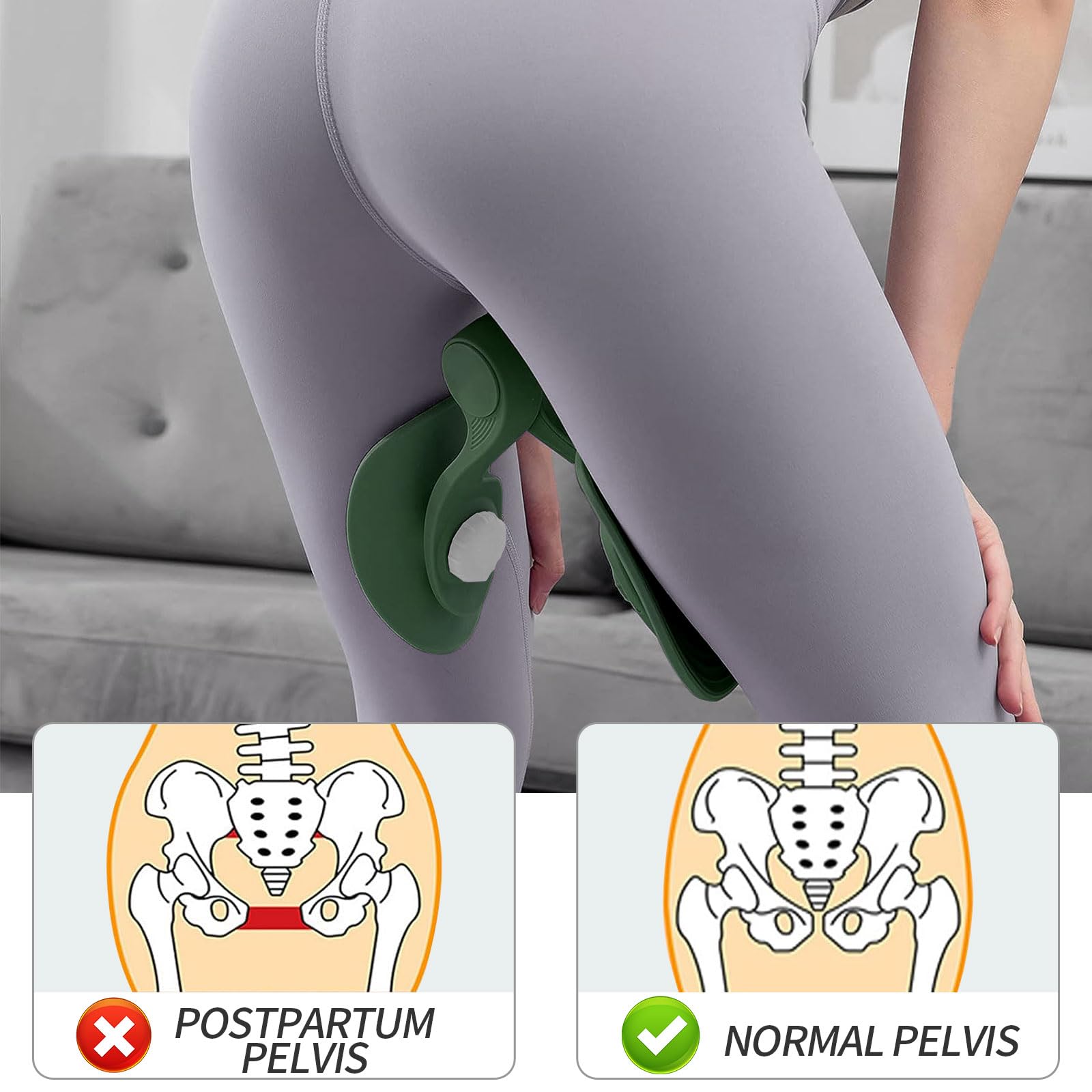 LeapBeast Hip Trainer Exerciseur, Entraîneur de Muscle pelvien, Entraîneur Intérieur de Cuisse ​pour Fesses/Correction De Muscle Pelvien Serrage/entraînement Post-Partum (Violet, Force 12KG