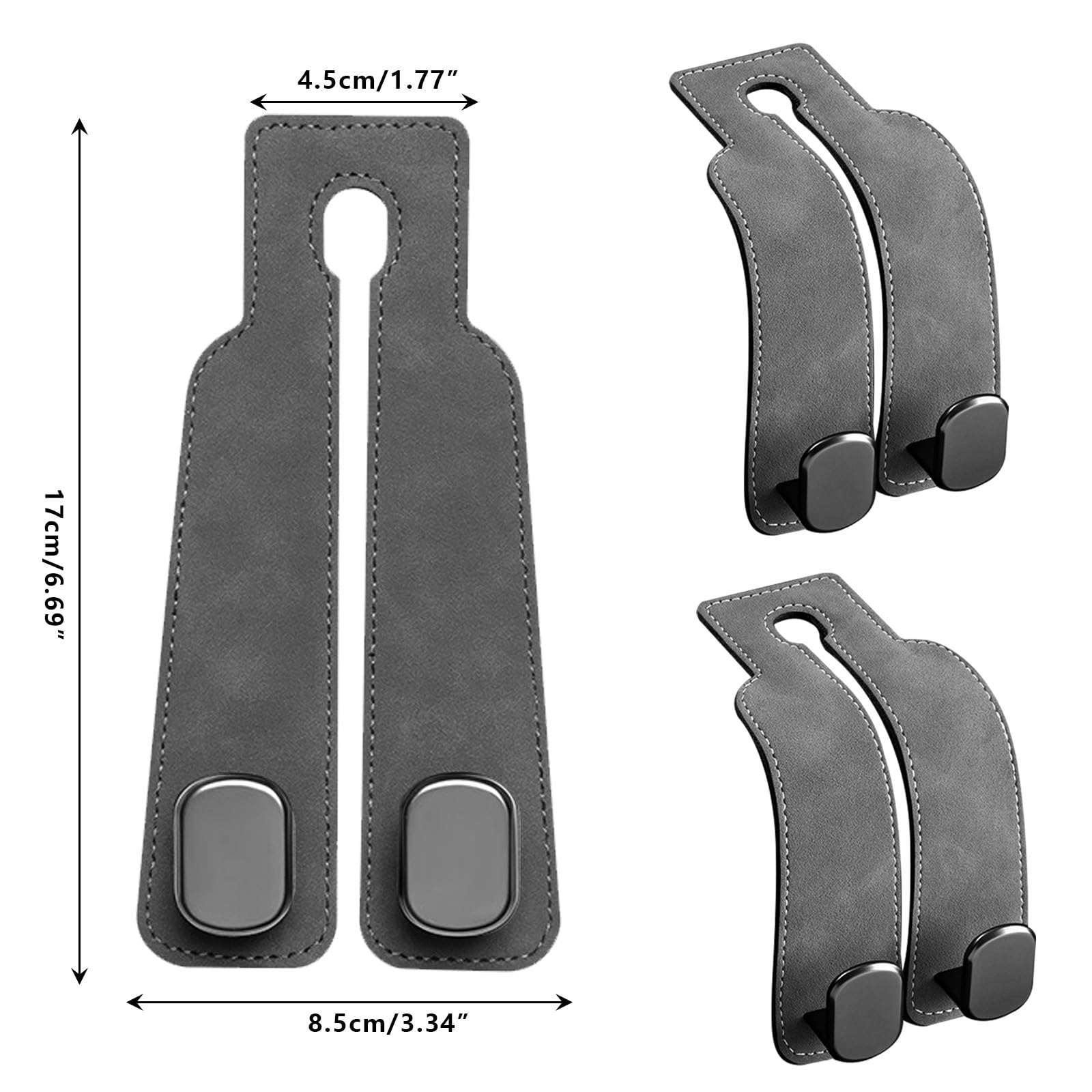 Ganci Auto 2 Grucce Per Auto, Poggiatesta Per Sedile Posteriore E Ganci Per Cappotti Gruccia Pieghevole~p186890584 Gancio Doppio Per Sedile Auto