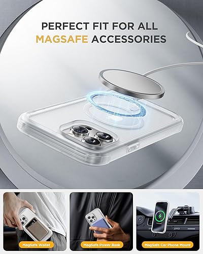 Miniatura 5 de Miracase Funda magnética para iPhone 15 Pro Max de 6.7 pulgadas compatible con Magsafe Funda de cuerpo completo a prueba de caídas para iPhone 15