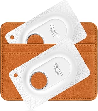 2 Pack for Smart Tag 2 Wallet Holder, Ultra Thin Card Case for Samsung SmartTag2, Smart Tag 2 Card Holder for Purse, Handbag, Backpack Wallet, Clutch Bag White
