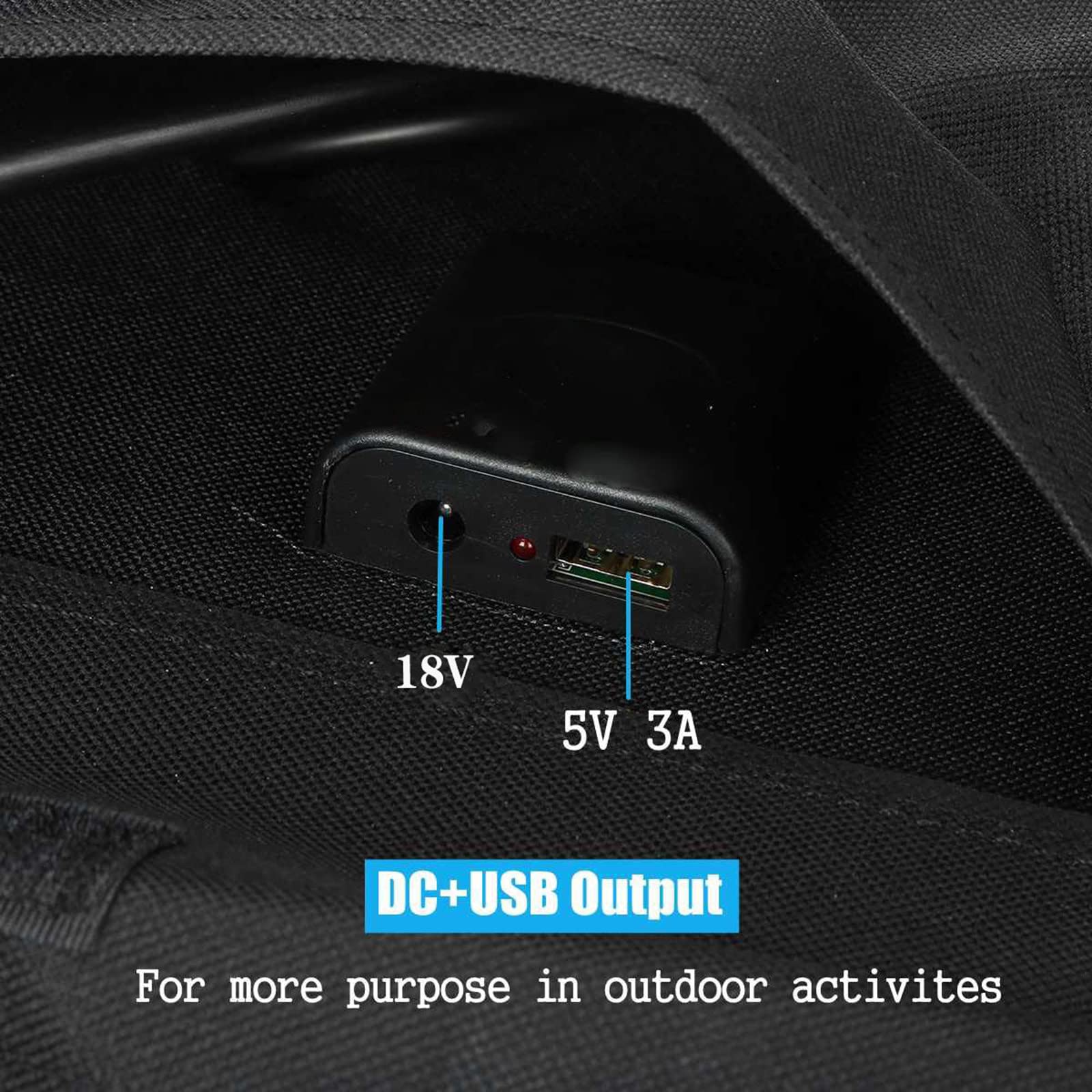Kit de panneau solaire pliable 50W 18V, léger (560x615x7mm, 1380g), monocristallin, étanche IP65 pour camping-car, bateau