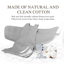 Ftikvo Swaddle-Blanket Baby Girl & Boy Swaddles Newborn Infant Transition 100% Cotton Wrap Blankets, 3-Way Adjustable Wearable Blanket, TOG 1.0 (Gray Stripes, 3-6 Month)