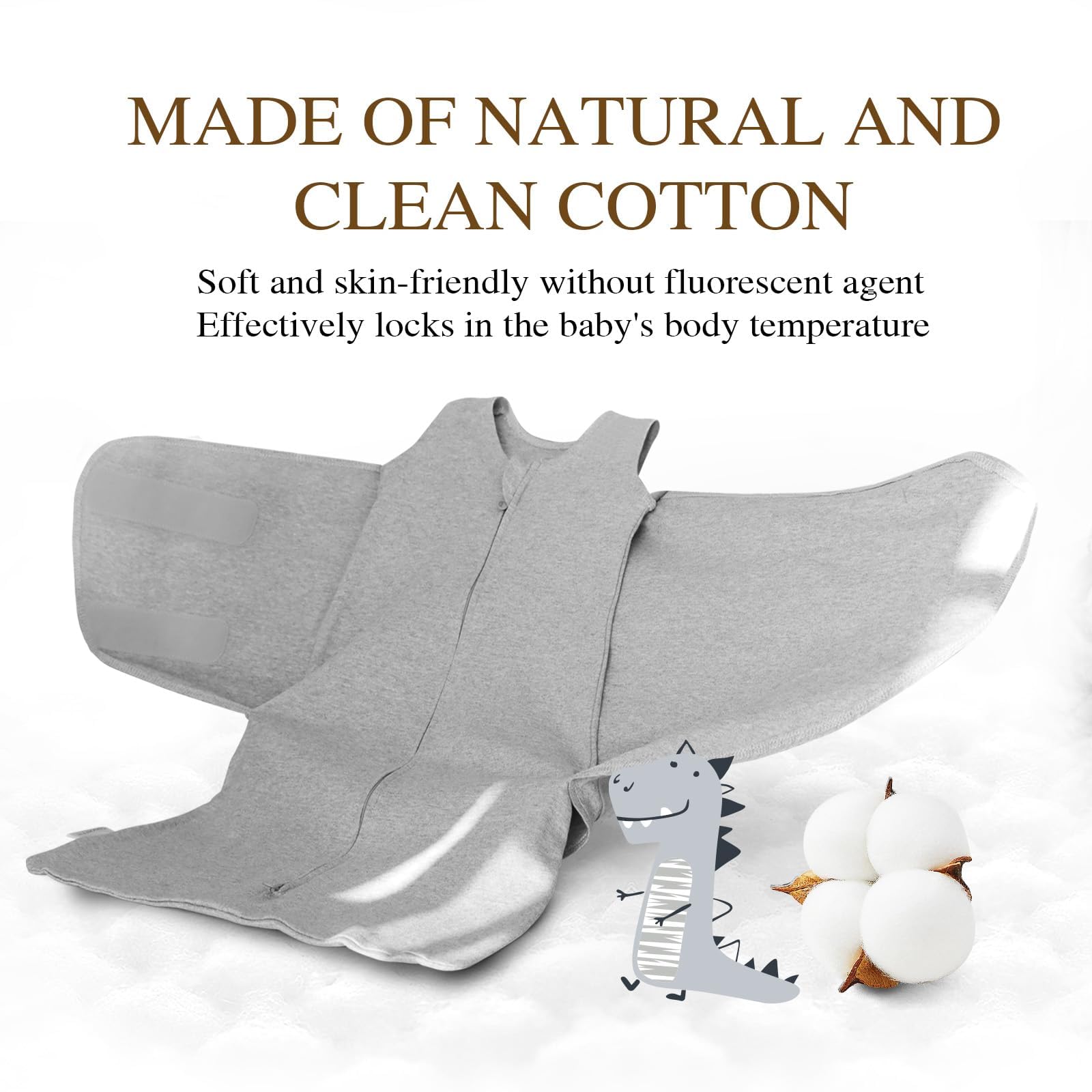 Coperta per neonati e bambini, coperta di transizione 100% cotone, coperta regolabile a 3 vie, TOG 1.0 (triangolo multicolore, 3-6 mesi)