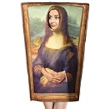Halloween Famous Paintings Costume- Cosplay Funny Mural Costume Adult Men Women- Creative Halloween Dress Up Outfits with Hollowed Out Head & Hands for Halloween Party Stage Performance