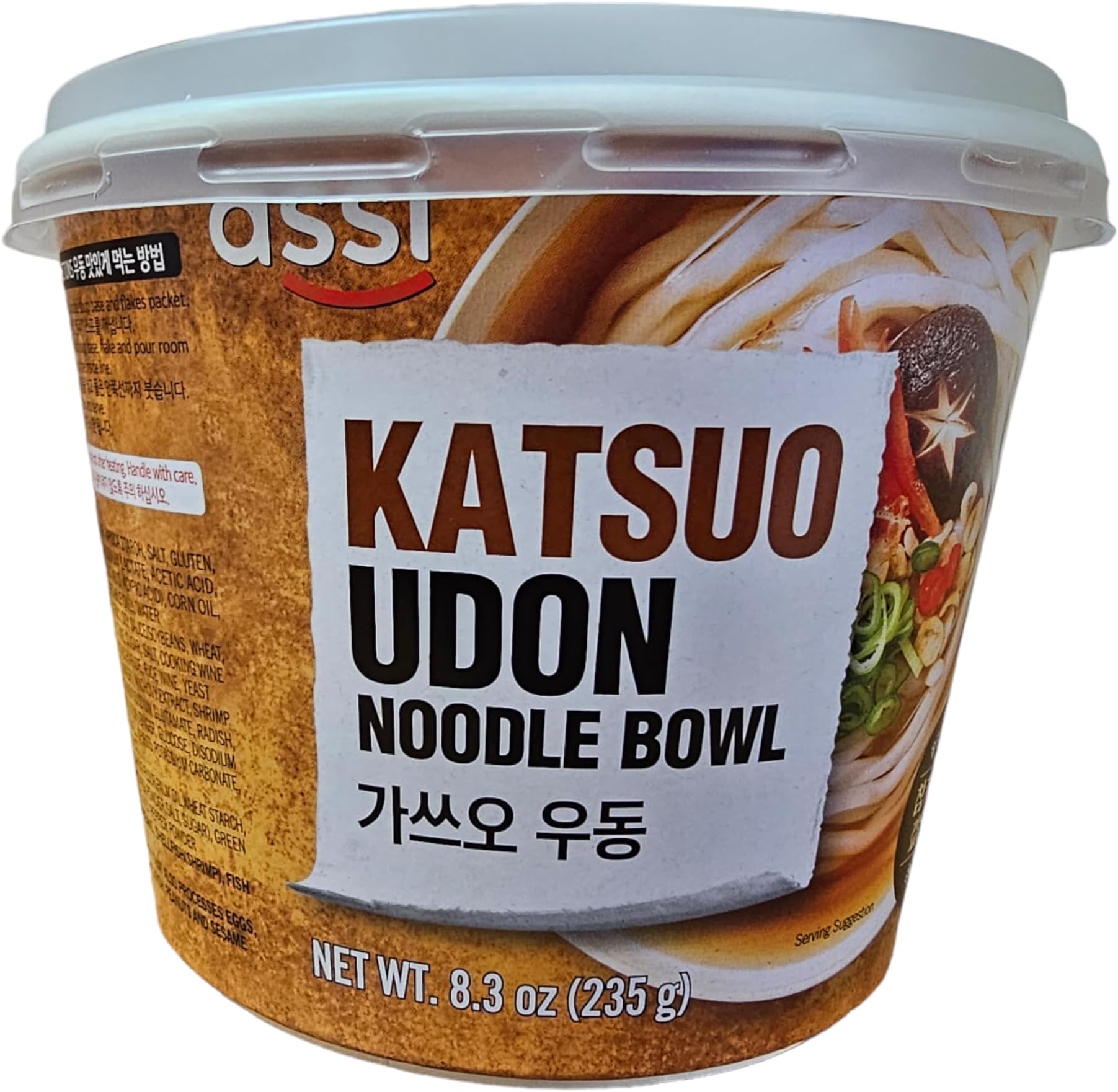 (Pack of 6)Japanese Style Fresh Cup instant Noodle Udon 8.3oz per Meal- Bonito (Katsuo) Flavor