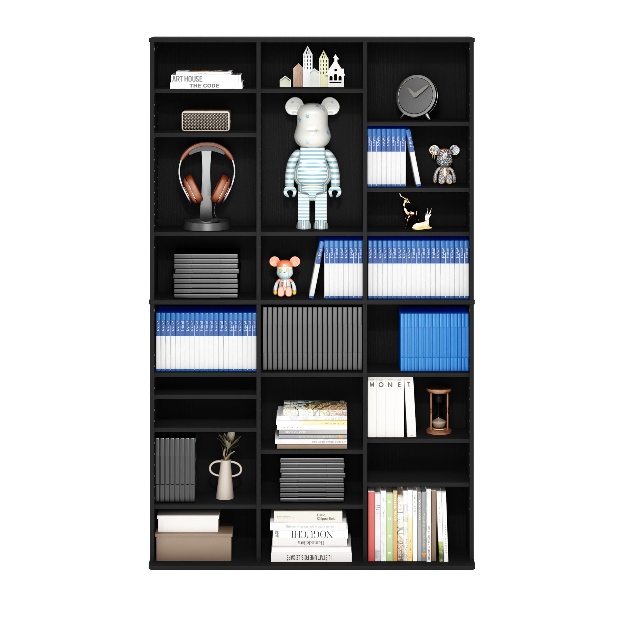 Amazon.com: Furinno Jaya DVD Shelf, 24-Shelf Wide CD Rack, Media