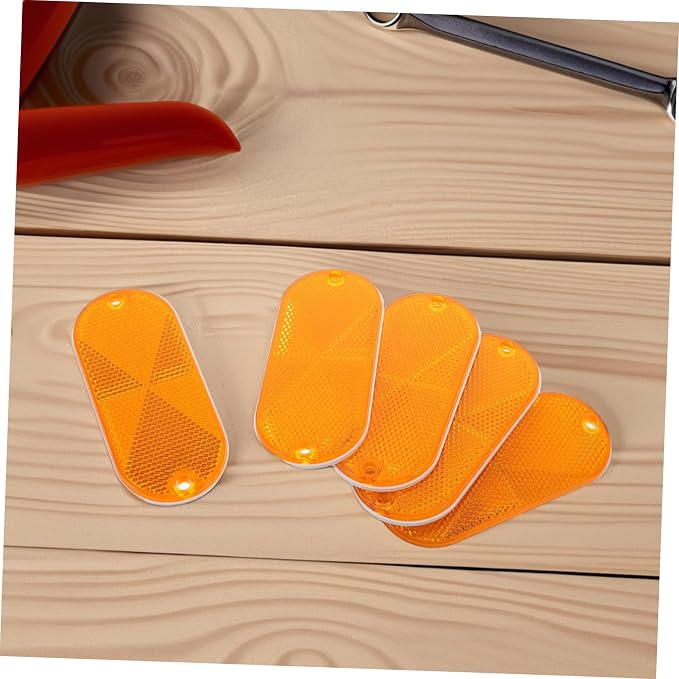 Reflectores ovalados amarillos para trailer 10 pcs miniatura 5