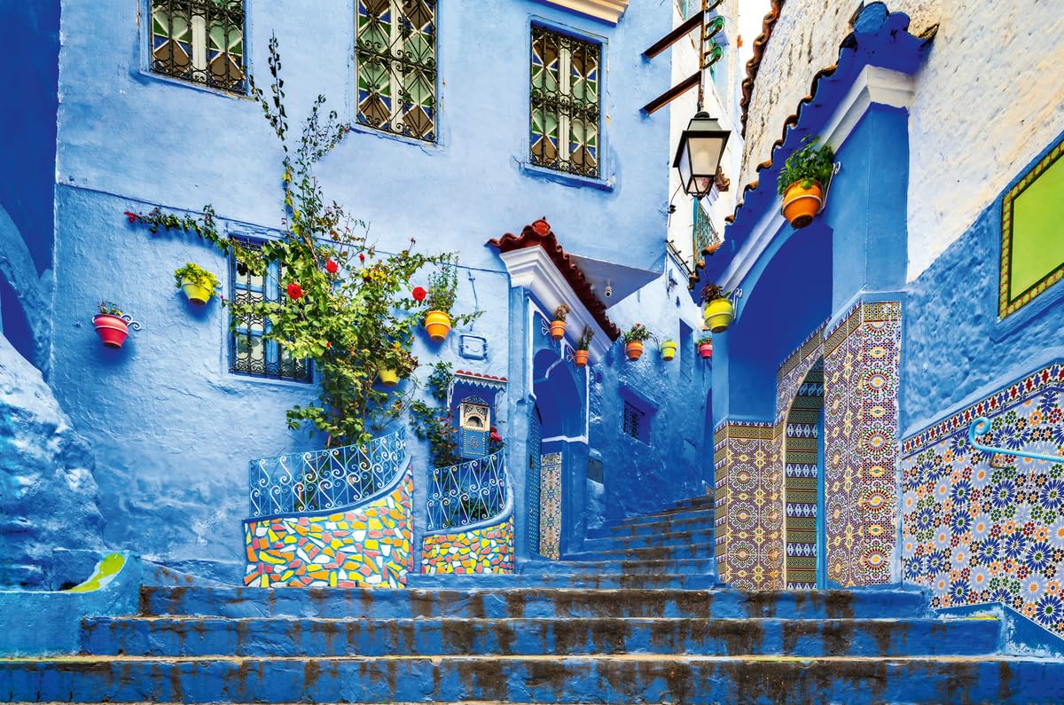 Ravensburger - Puzzle Adulte - Puzzle 3000 pièces - Le Maroc en Bleu - Adultes et Enfants à partir de 14 Ans - Puzzle de qualité supérieure fabriqué en Europe - 12001893
