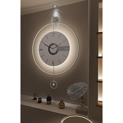 Chrome Frame Led Wall Clocks