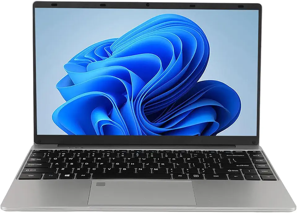 Generic Ultra Thin Laptop, Versatile 14.1 Inch Notebook Quad Core CPU for OS for Business (UK Plug 12GB+256GB)