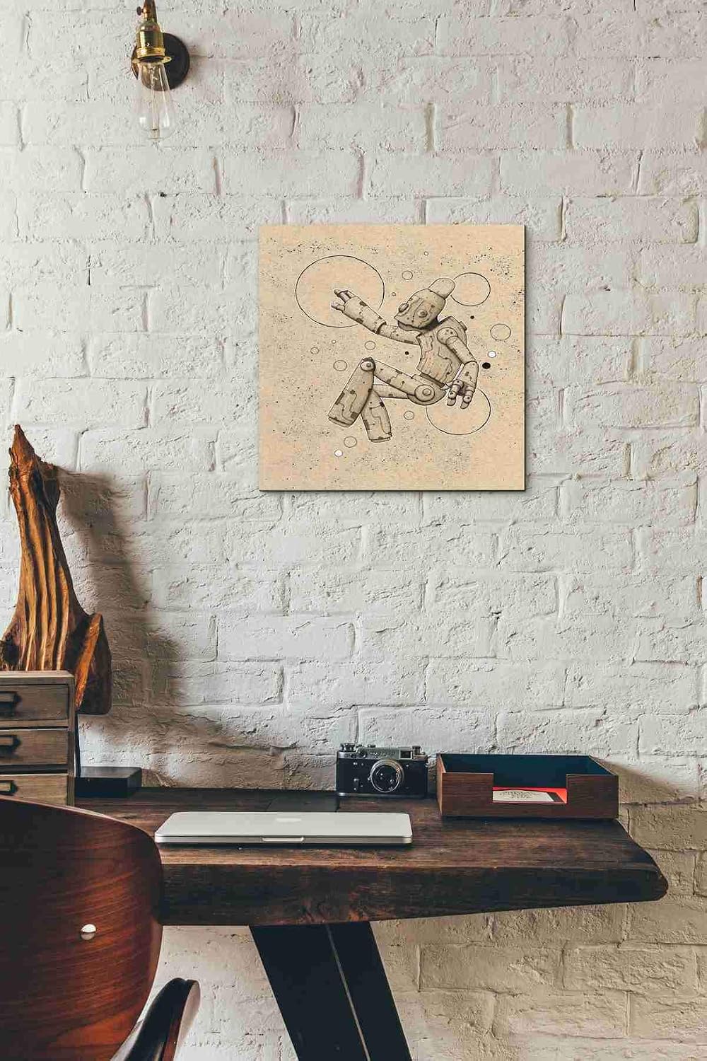 Epic Graffiti 'Float Bot 1.0' by Craig Snodgrass, Canvas Wall Art, 12"x12"